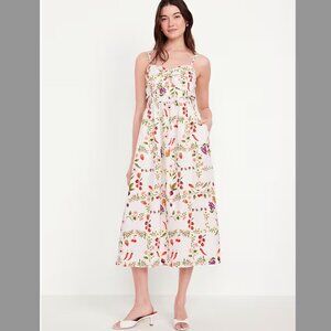 NWT Size L Old Navy Floral Fruit Dress